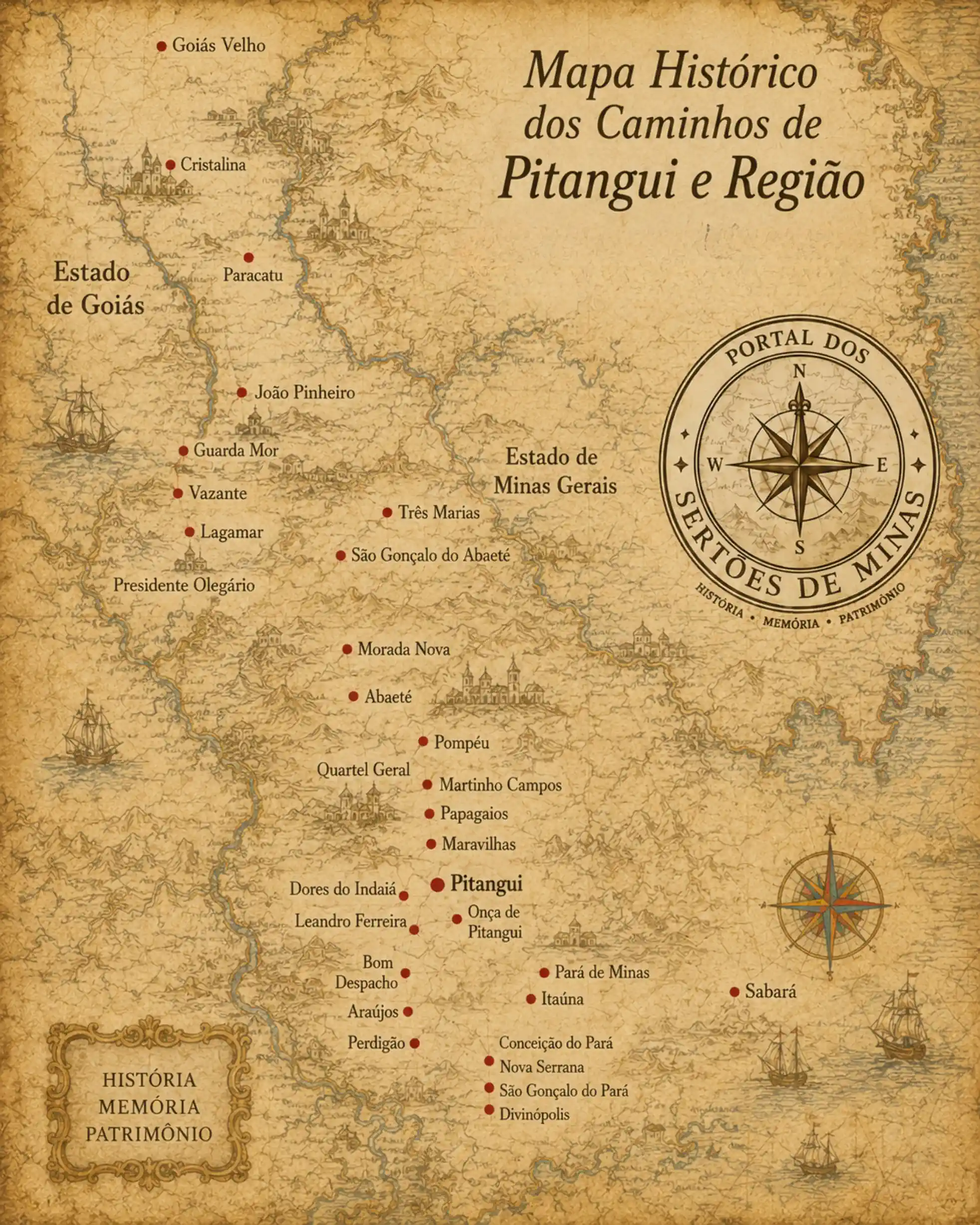 Mapa Histórico dos Sertões de Minas